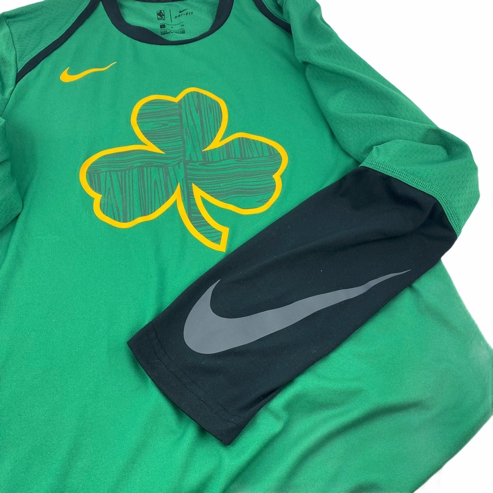 NIKE NBA Dri-Fit Clover Celtics Long Sleeve Jersey - Picture 5 of 6